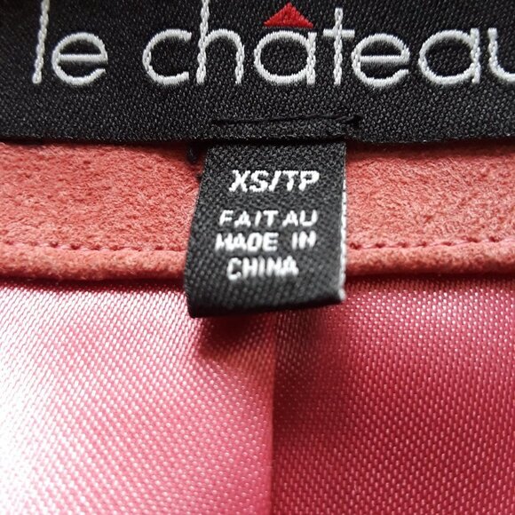 Le Chateau Pink Suede Jacket, Small - Picture 6 of 10